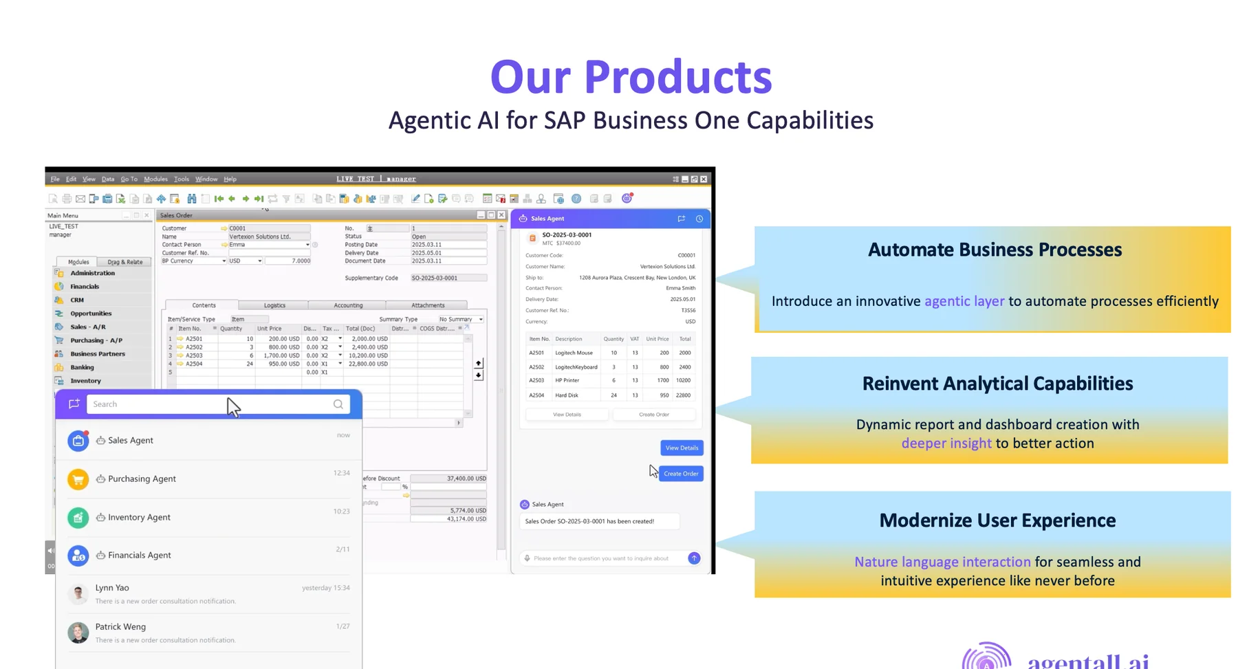 MTC伙伴代表展示SAP Business One AI应用界面